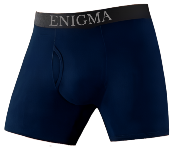 Enigma Premium Men's Smart Fit Boxer Briefs (With Front Fly Opening) (Navy Blue)