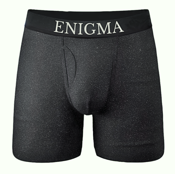 Enigma Premium Men's Long Boxer Briefs (With Front Fly Opening) (Space Grey)