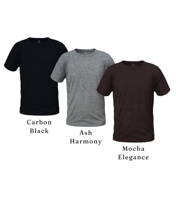 Enigma Men’s Premium Solid T-shirt (Half Sleeve) – Relaxa Edition (3 Piece Set-3)