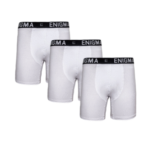 Enigma Premium Men’s Boxer Briefs (Without Front Fly Opening) (White) 3 Piece Set