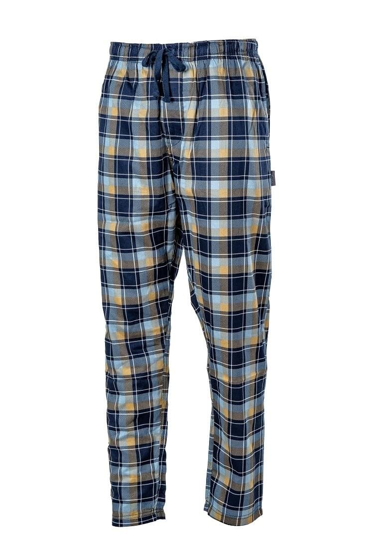 ZenFab Collection Cotton Casual Pajama for Men (Blue Check)