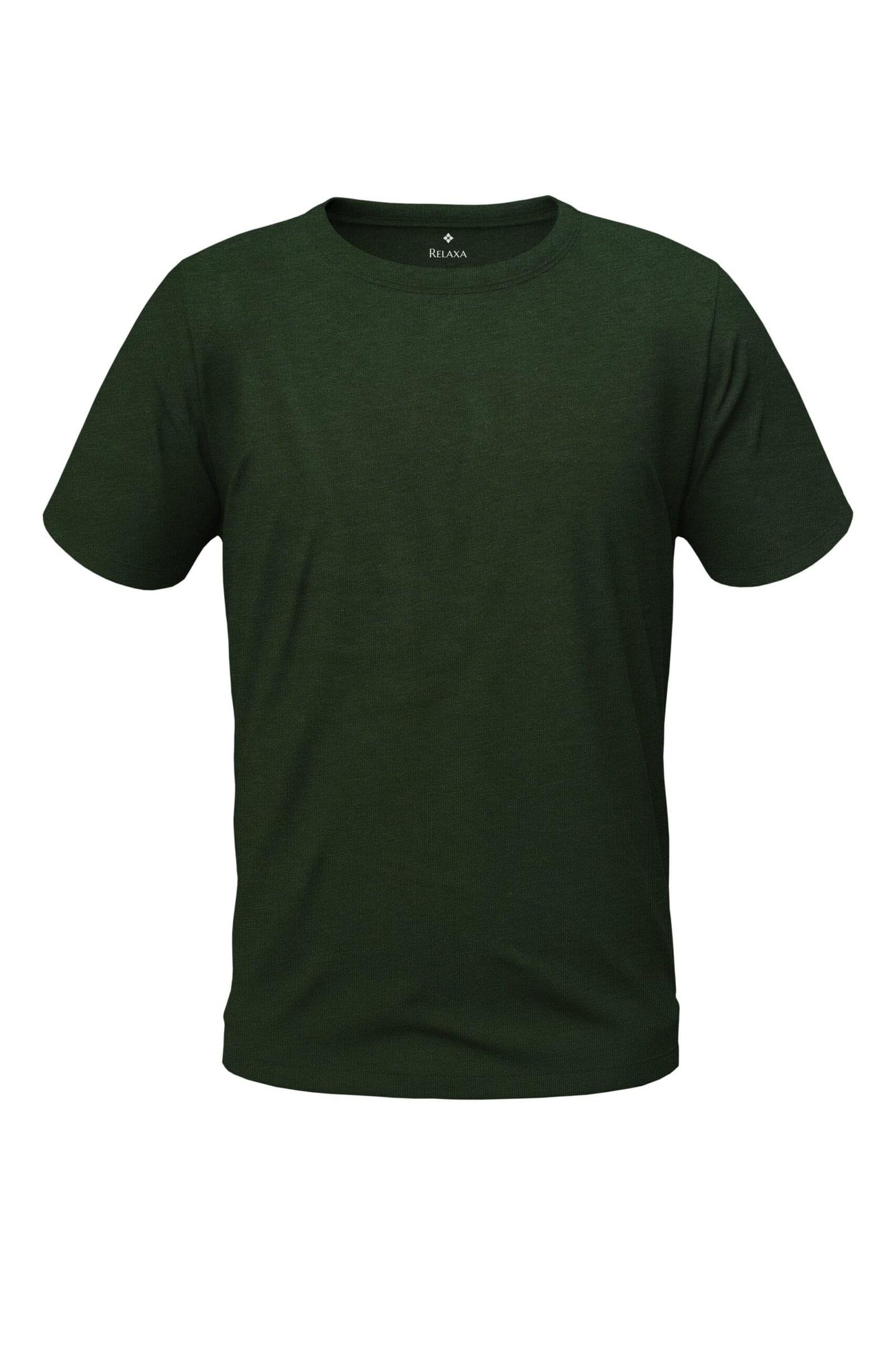 Enigma Men's Premium Solid T-shirt (Half Sleeve) - Relaxa Edition - Olive Oasis